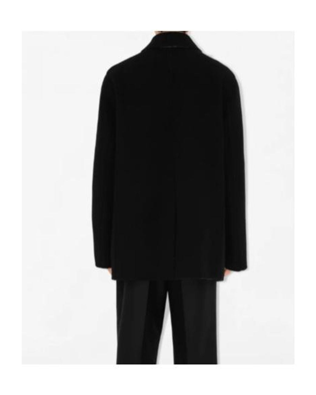 Burberry Black Wool Car Coat for men