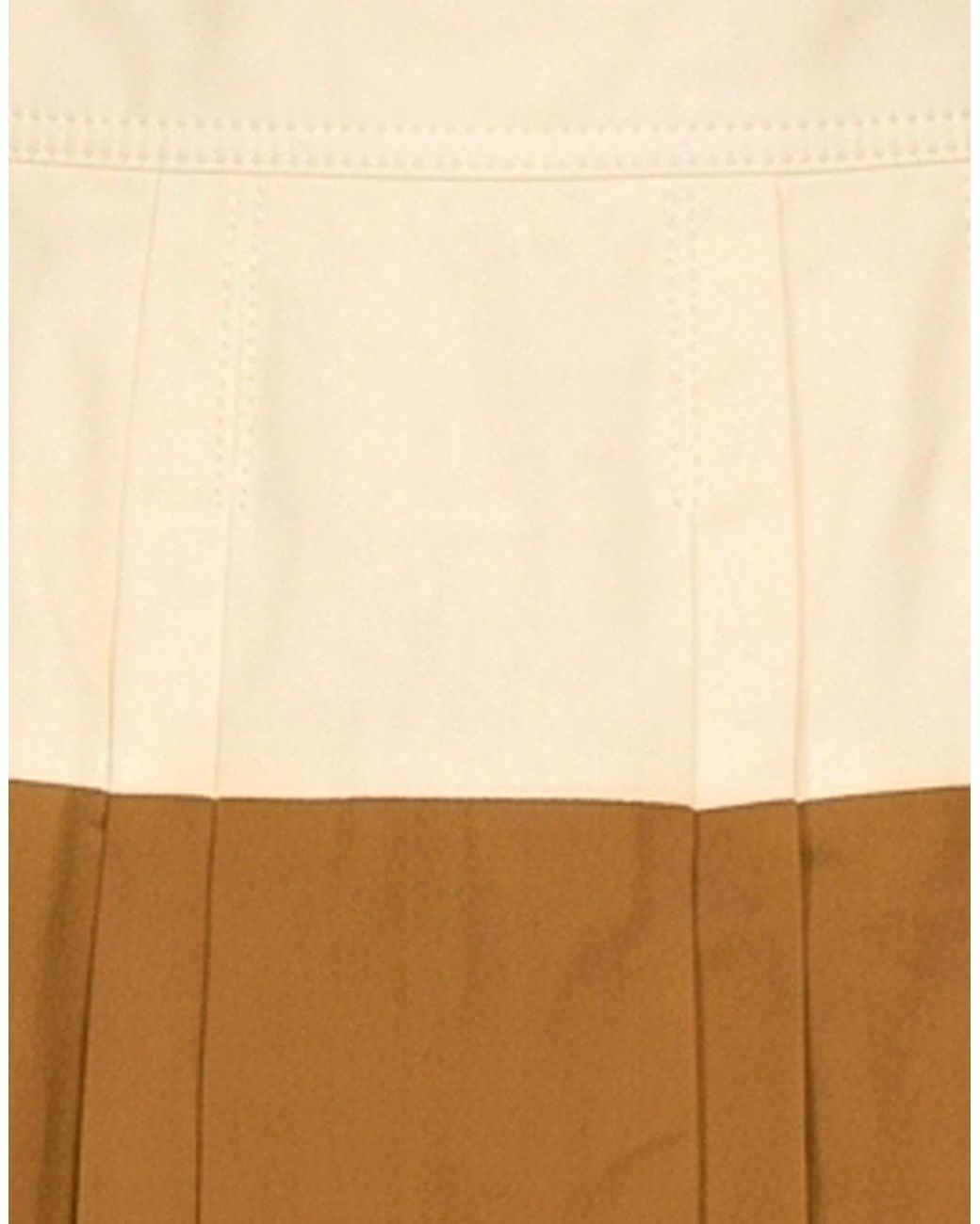 Tory Burch Natural Color-Block Pleated Skirt