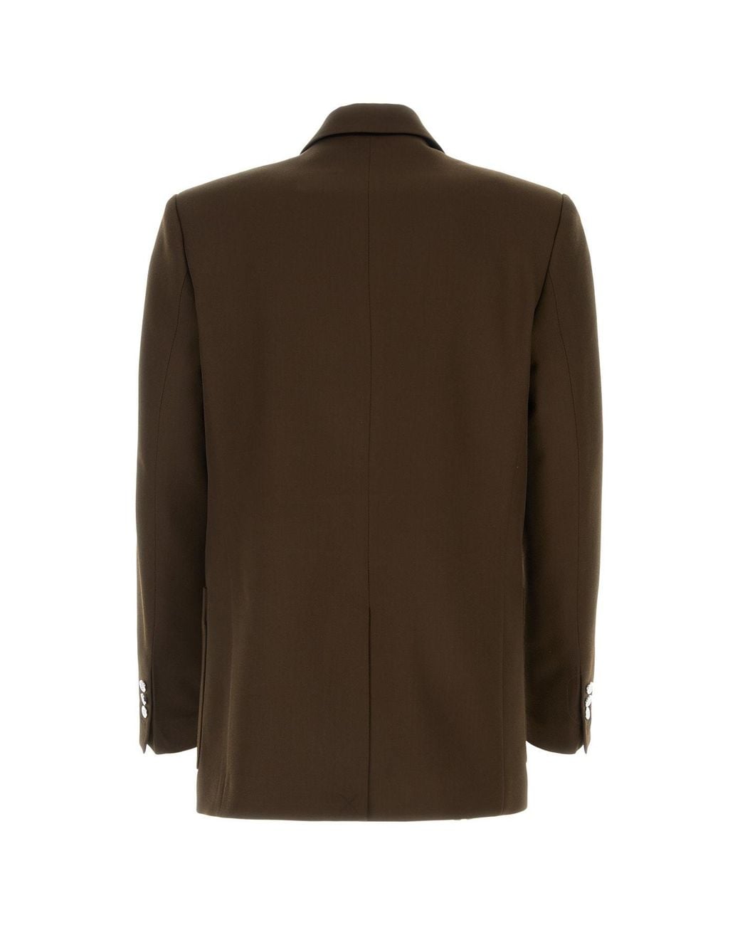 Balmain Brown Twill Jacket With Monogram Buttons for men