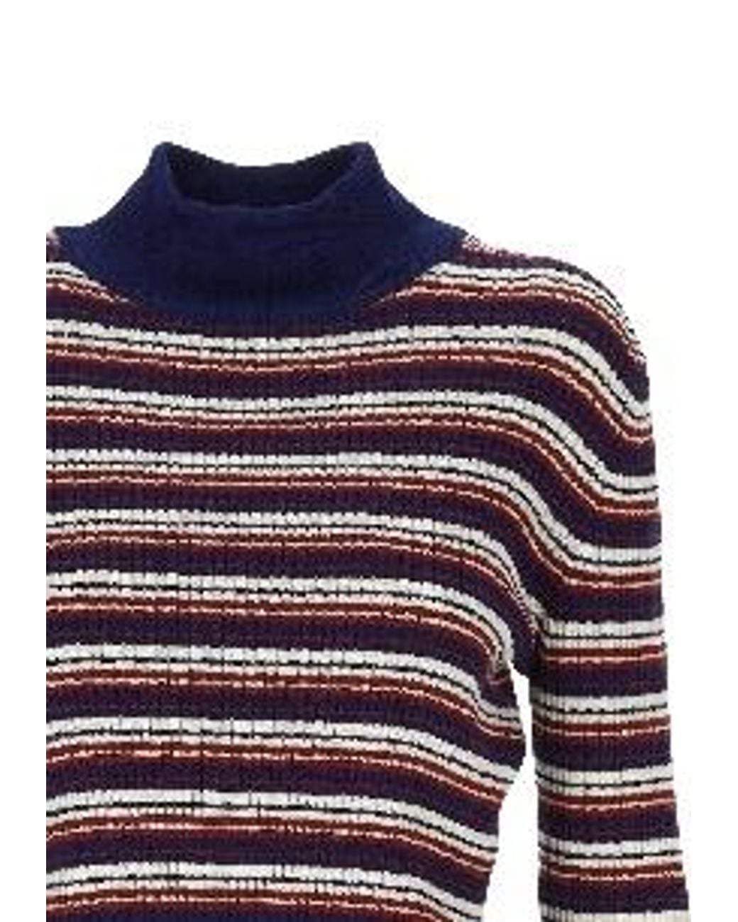 Céline Blue Turtleneck Sweater