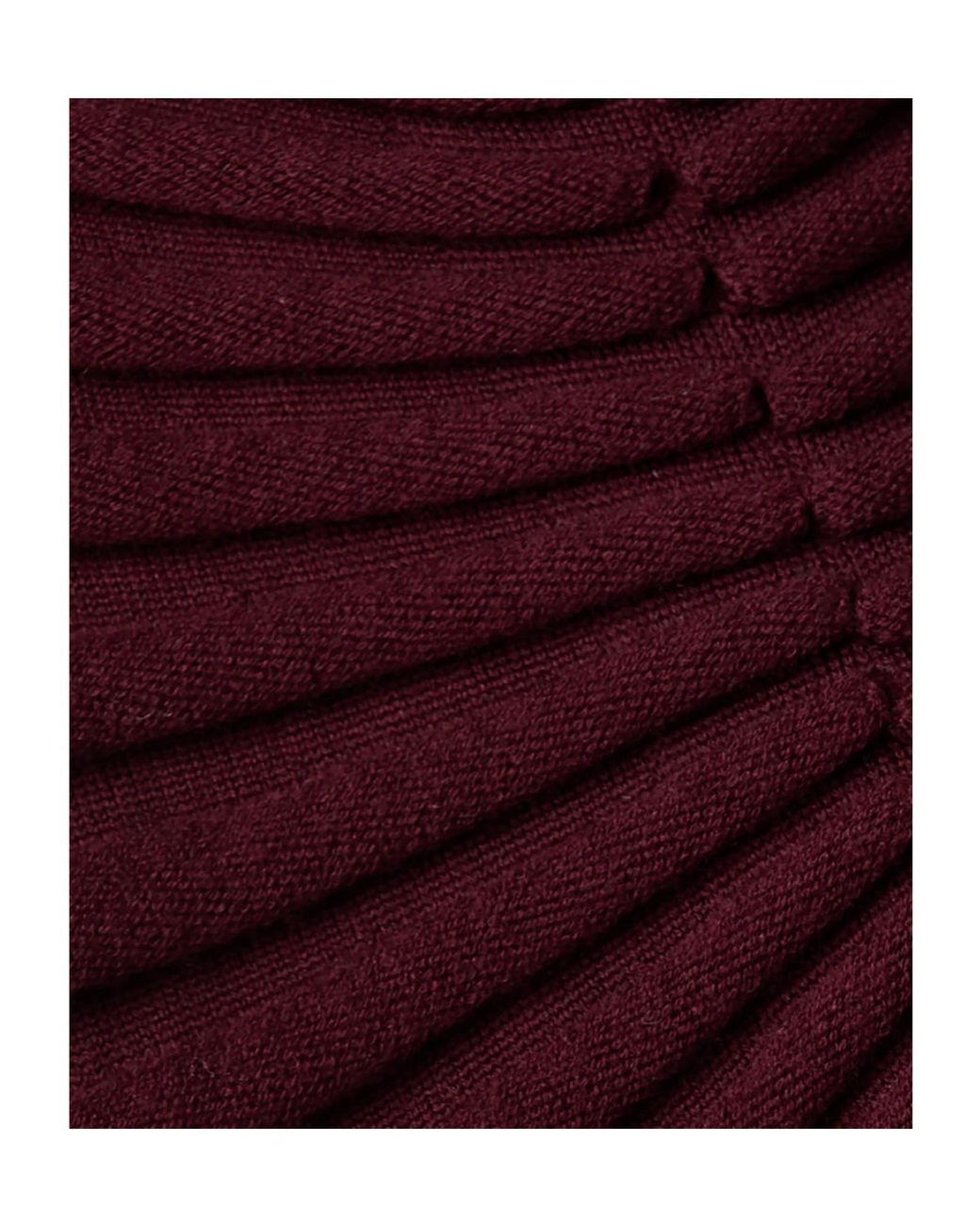 Alaïa Red Alaïa V-Neck Pleated Sleeveless Dress