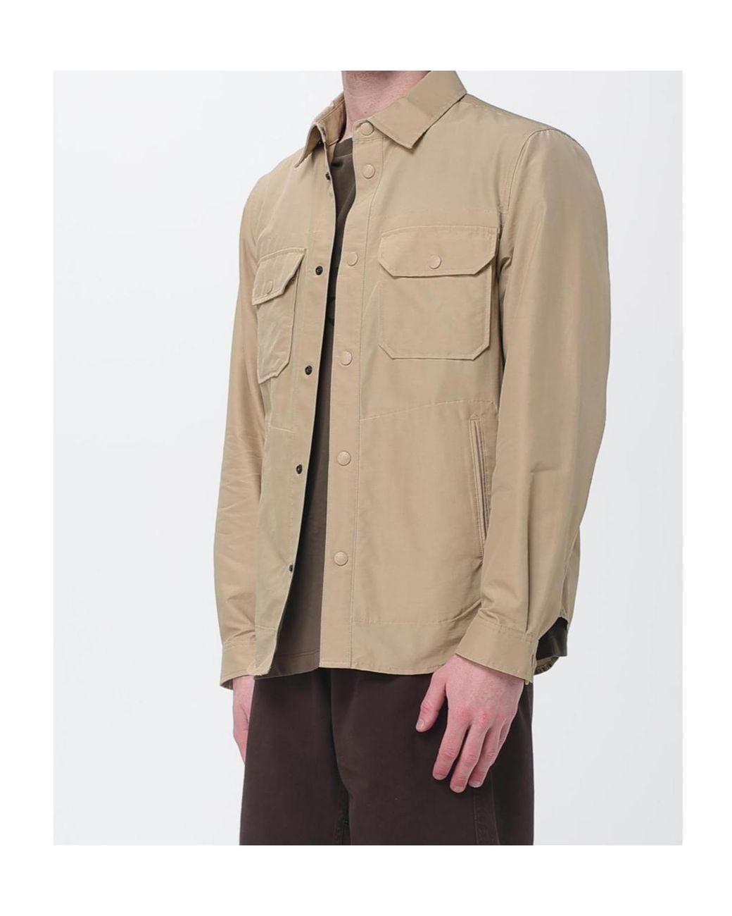 Woolrich Natural Utility Overshirt for men
