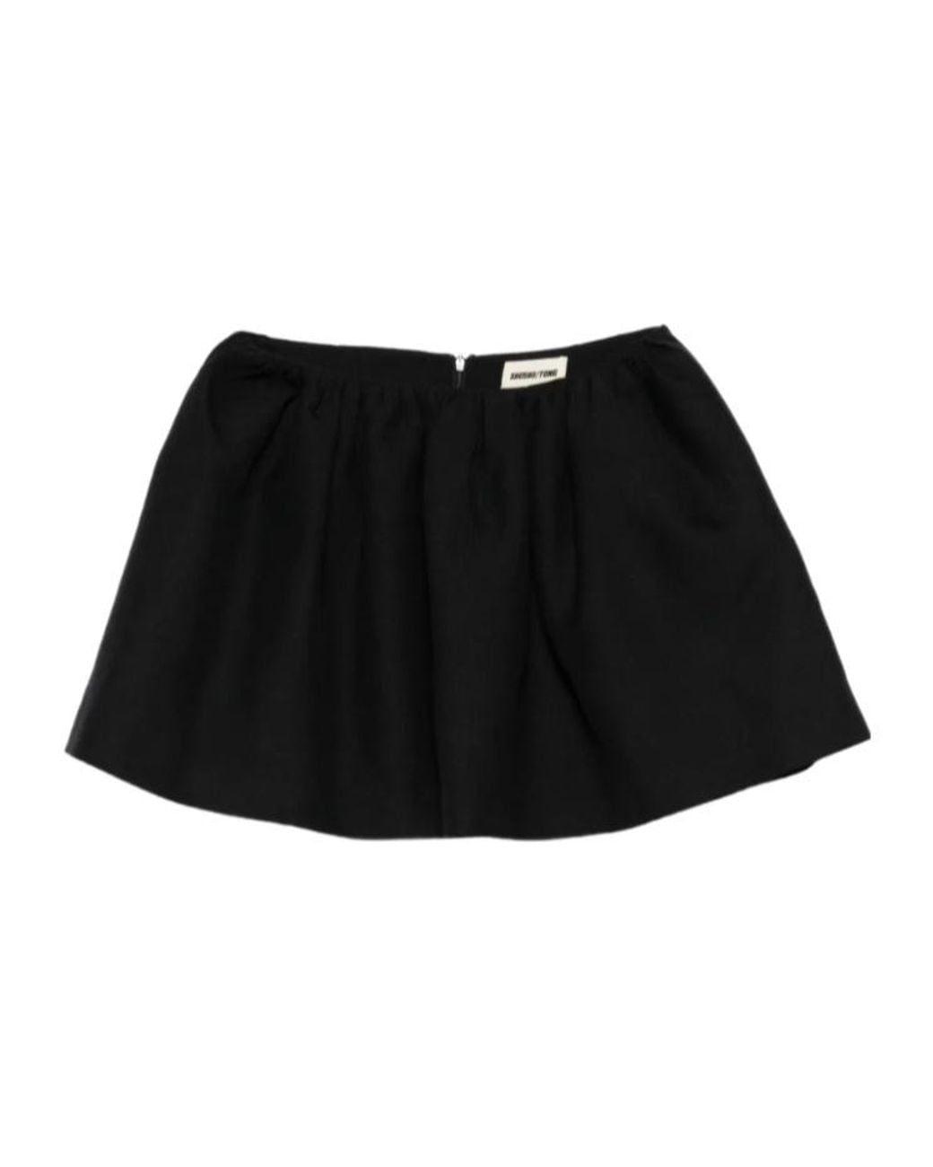 ShuShu/Tong Black Gathered A-Line Mini Skirt