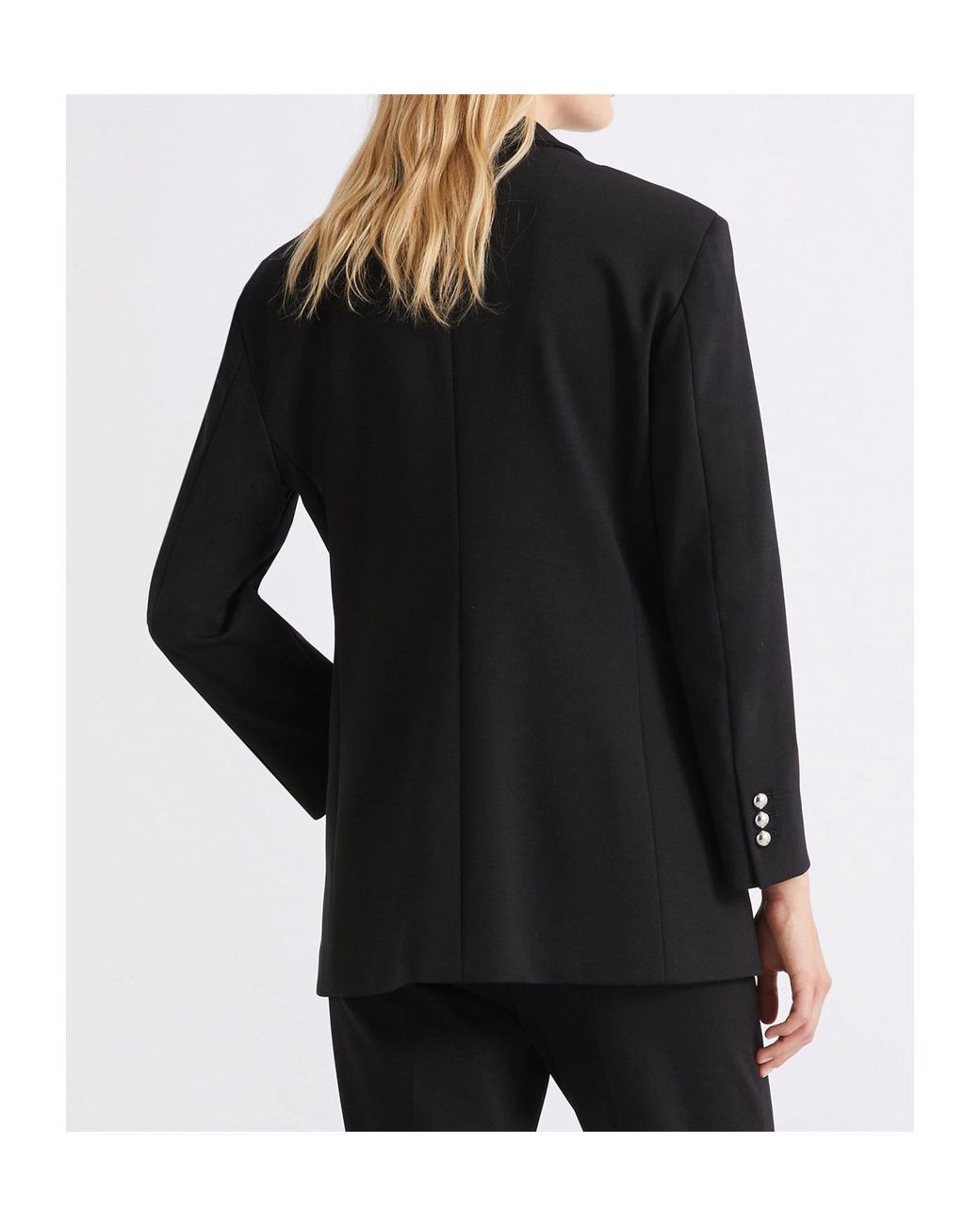 Marella Black Single-Breasted Stretch Jersey Blazer