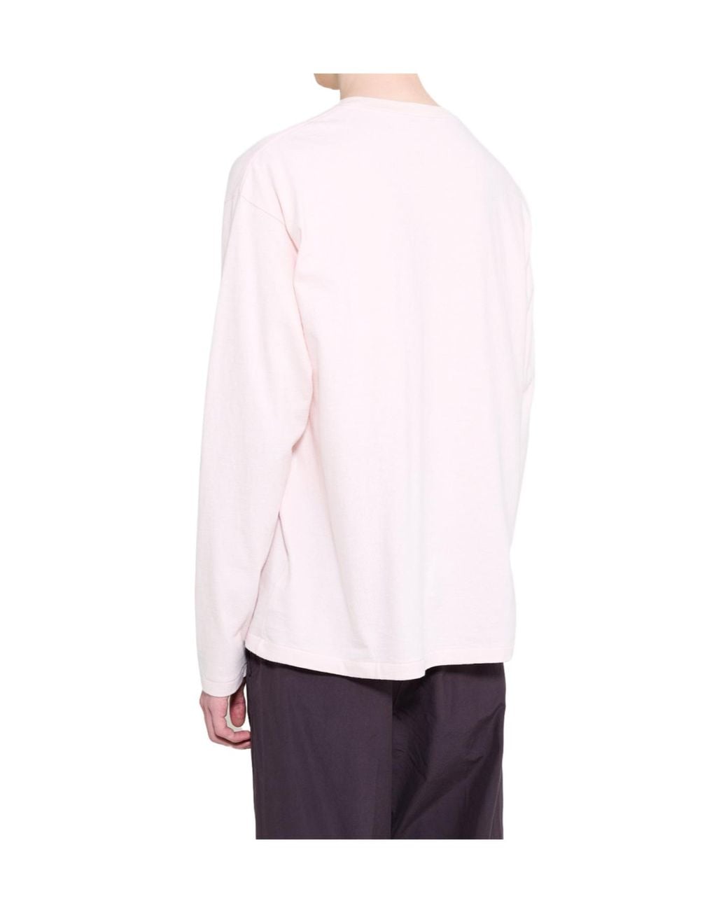 Auralee Pink Long-Sleeve T-Shirt for men