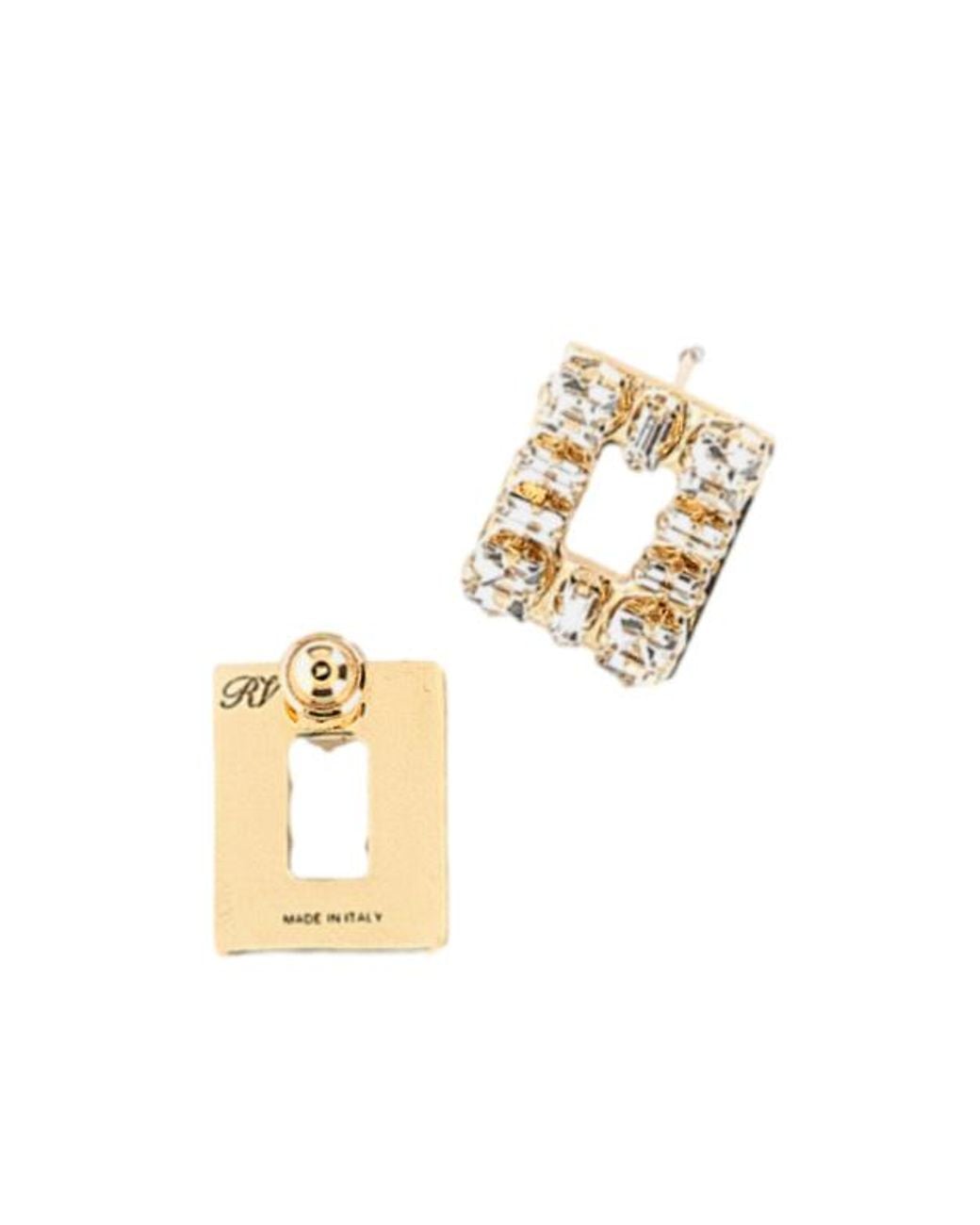 Roger Vivier Metallic Diamond Earrings
