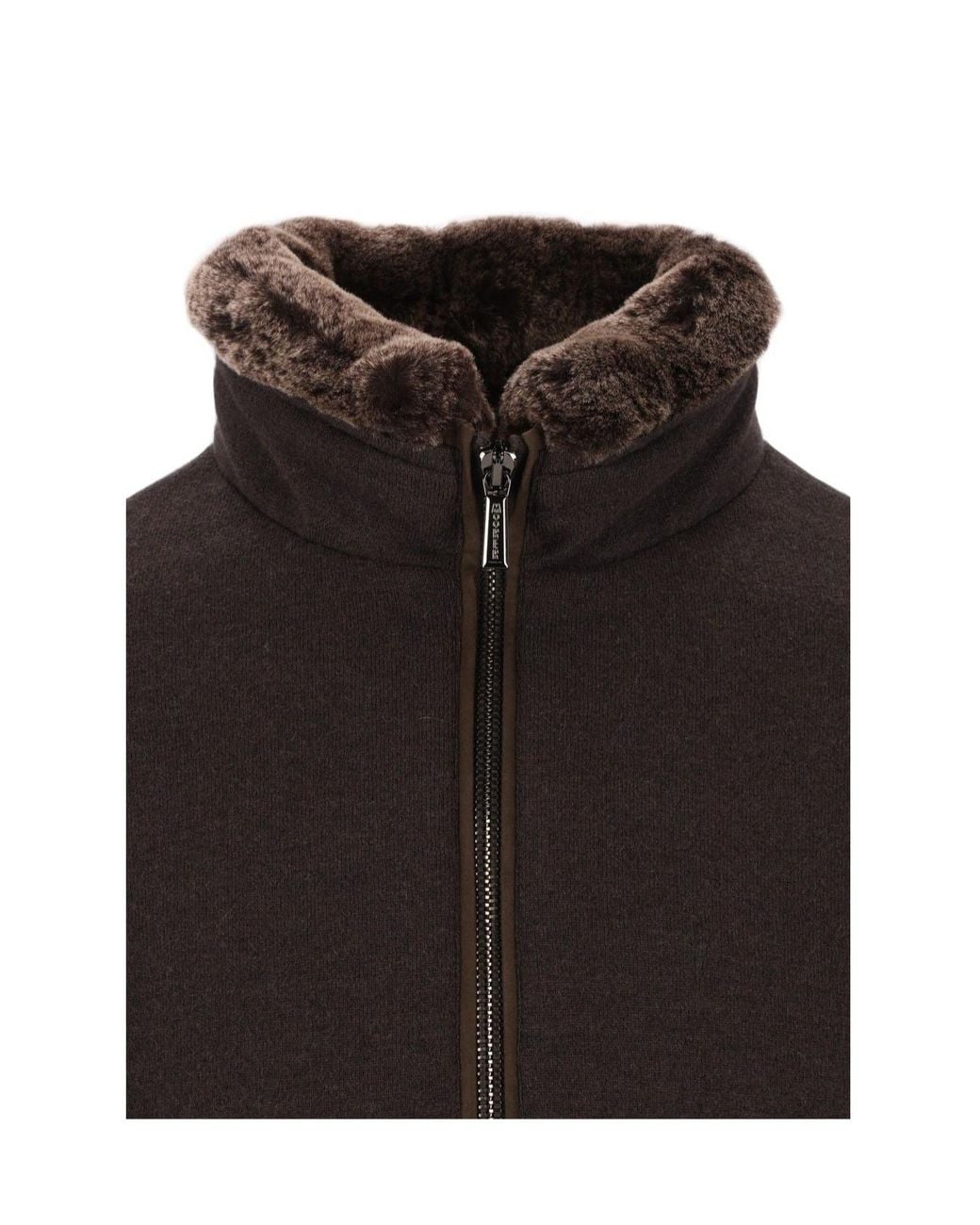 Moorer Black Bellati-Mrw Bomber Jacket for men