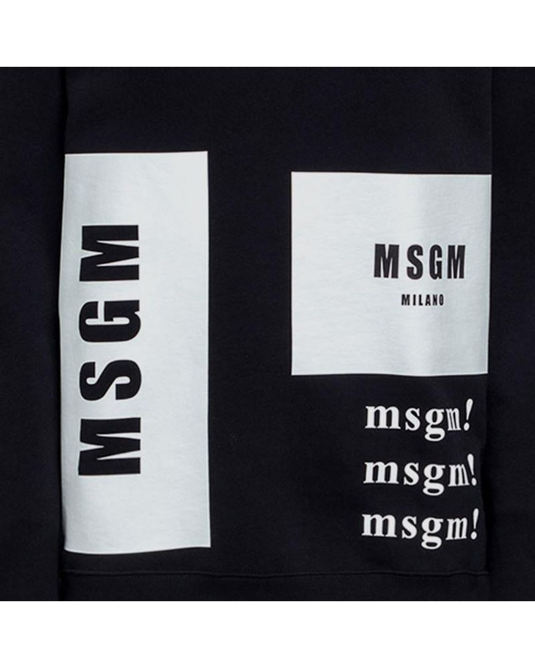 MSGM Black Printed Pattern Sweater