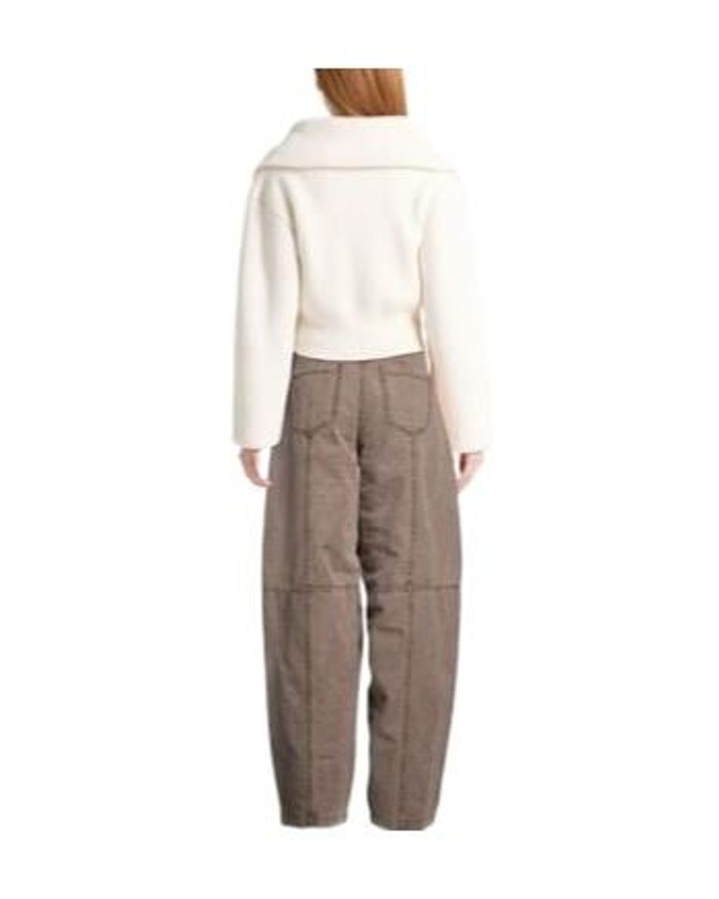 MAX&Co. Brown High-Waisted Cargo Casual Trousers