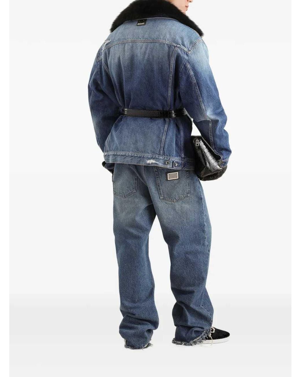 Dolce & Gabbana Blue Denim Trousers for men