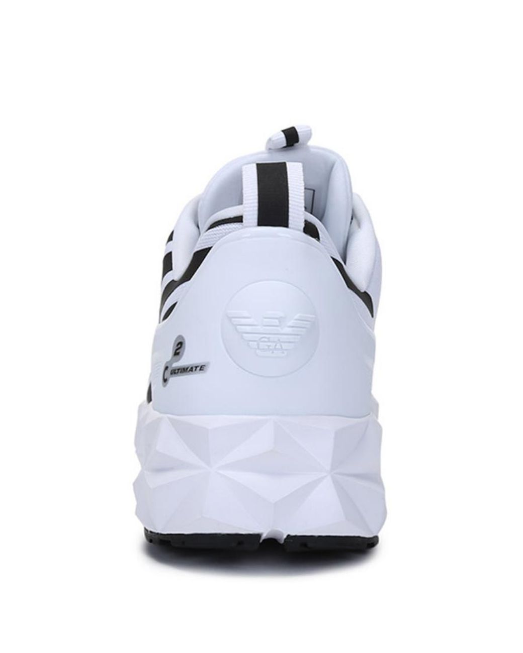 EA7 White Two-Tone Lace-Up Trainers for men