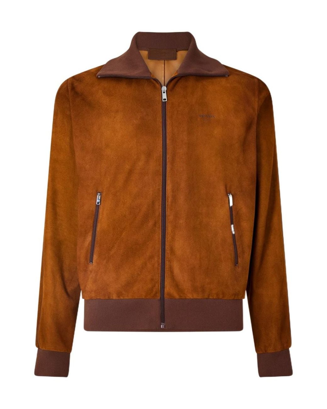 Prada Brown Suede Blouson Jacket for men