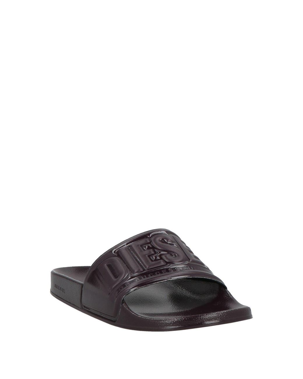 DIESEL Brown Minimalist Slippers