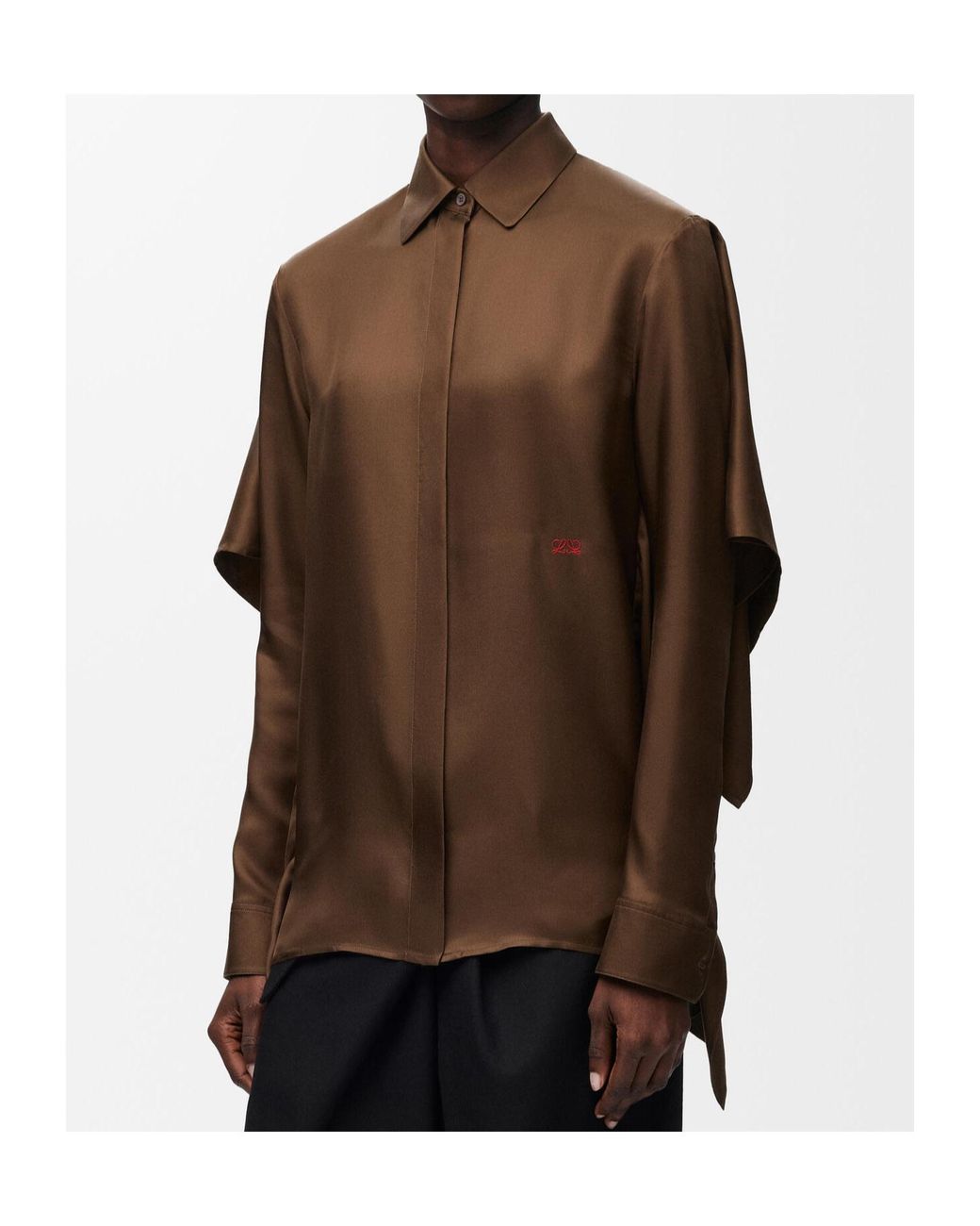 Loewe Brown Cape Shirt