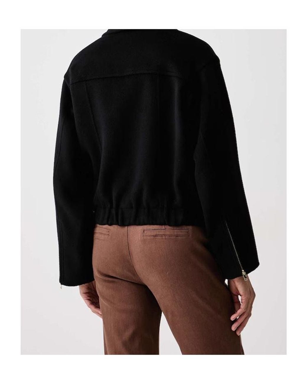 Marella Black Casual Zip-Up Jacket