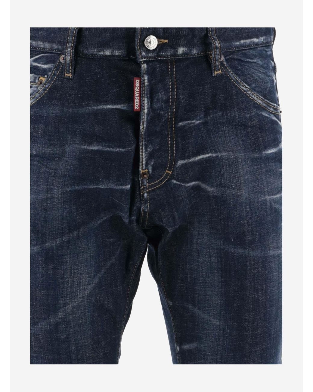 DSquared² Blue Dark Clean Washed Cool Guy Jeans for men