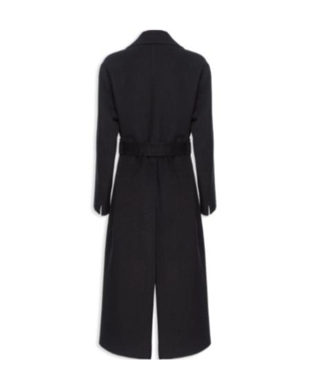 Pinko Black Single-Breasted Belted Coat