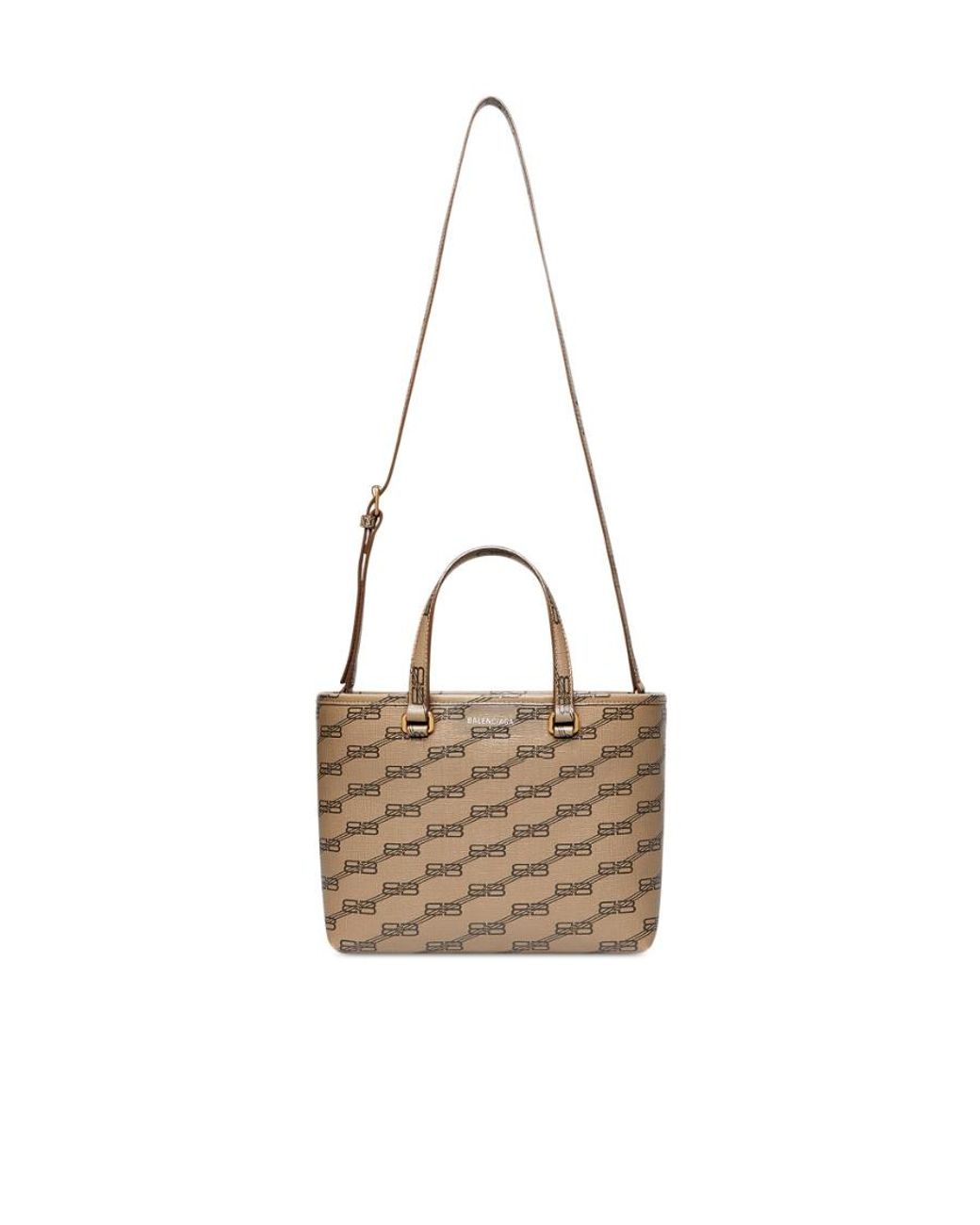 Balenciaga Brown Bb Monogram Tote Bag