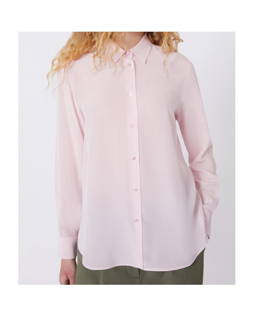 Weekend by Maxmara Pink Buttoned Silk Shirt