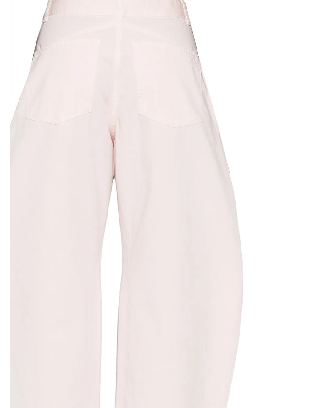 Alaïa White Alaïa High-Rise Wide-Leg Pants