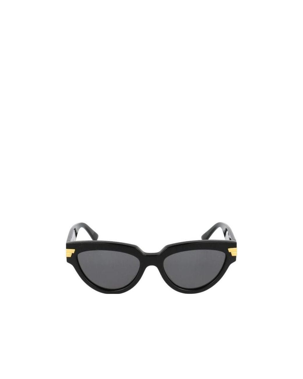 Bottega Veneta White Eyewear Cat Eye Sunglasses