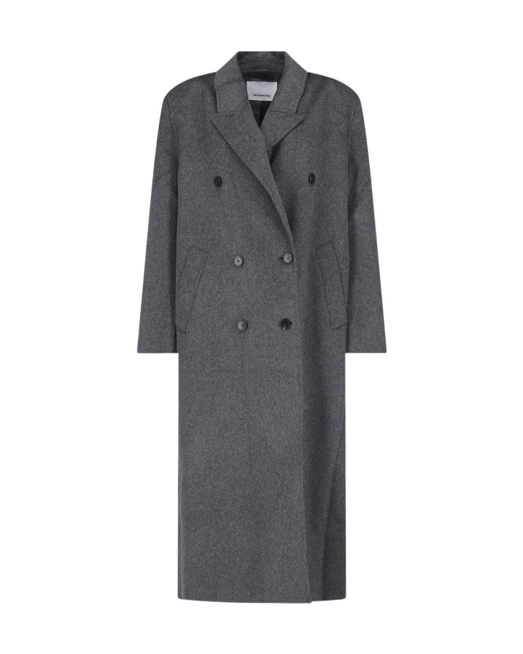 Frankie Shop Gray Double-Breasted Coat