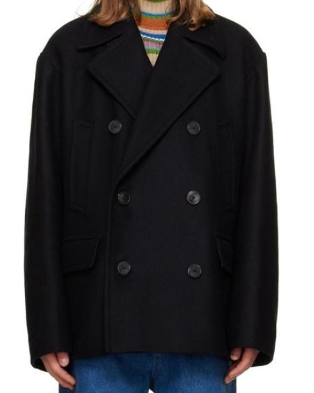 Dries Van Noten Black Long-Sleeve Casual Jacket for men