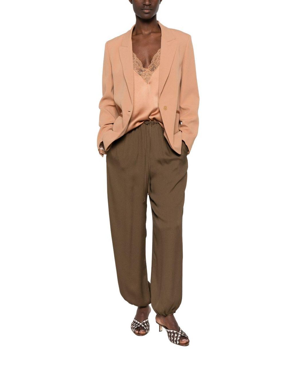 Forte_forte Natural Single-Breasted Peak-Lapel Blazer