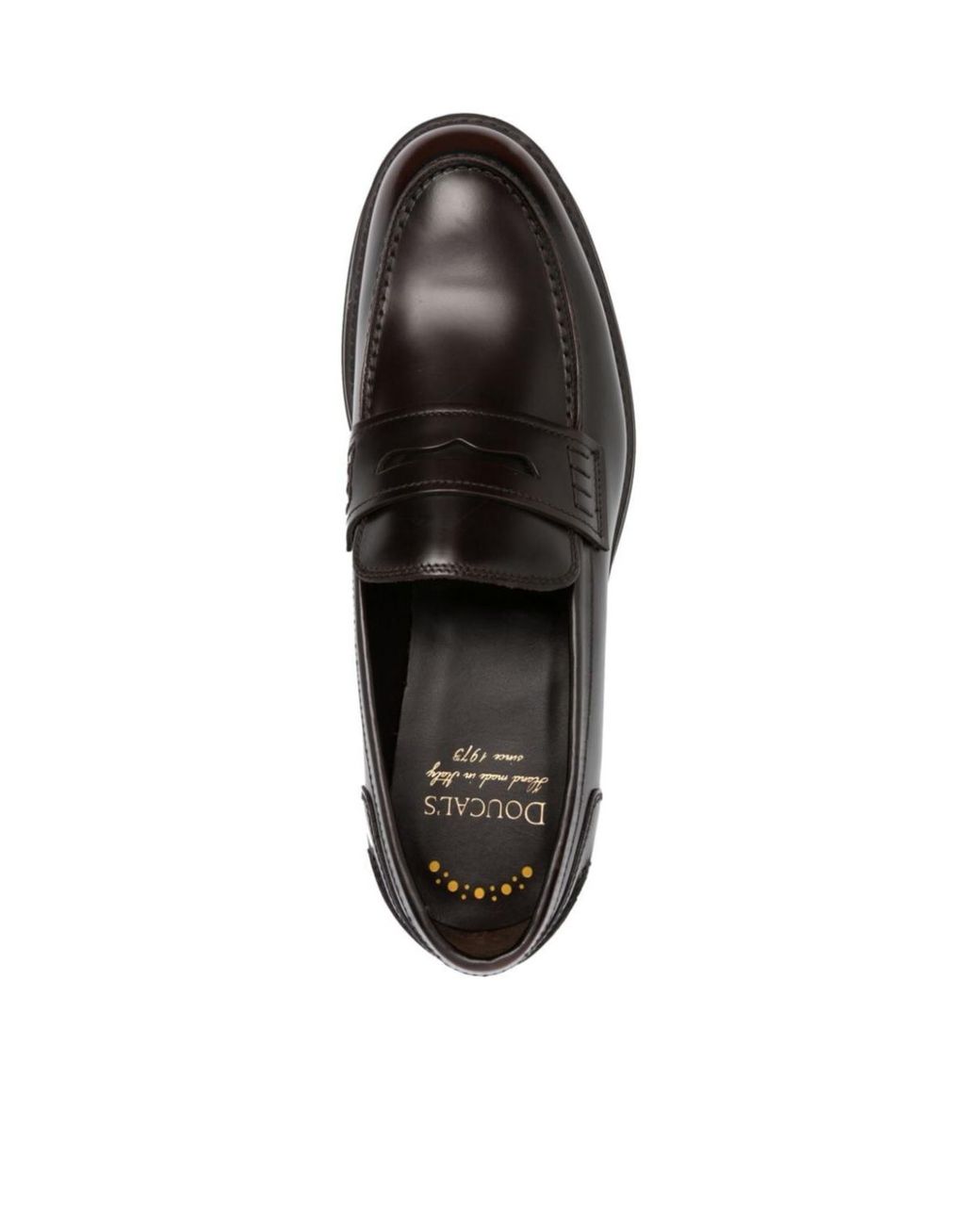 Doucal's Black High-Shine Slip-On Loafers for men