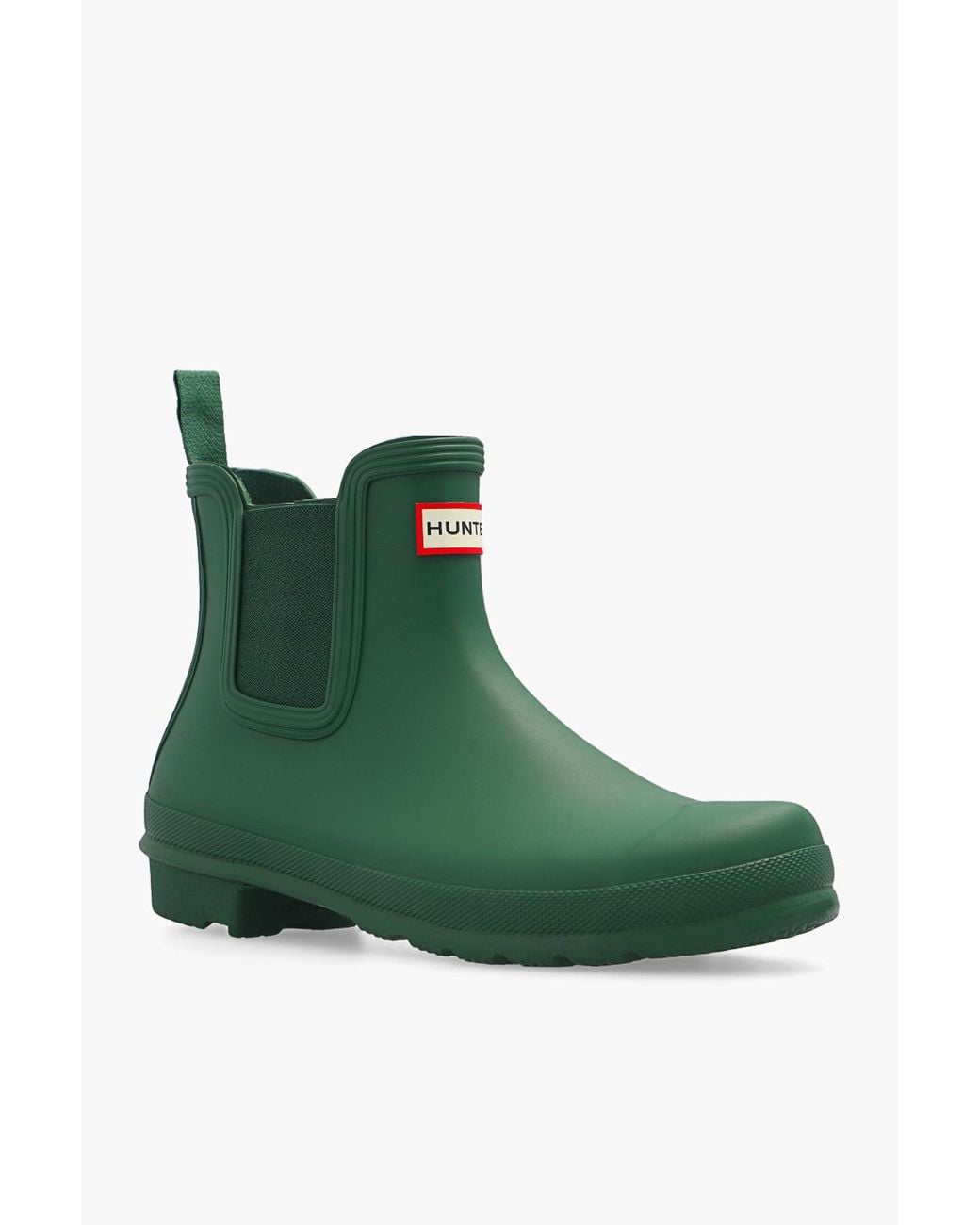 Hunter Green Original Chelsea Rain Ankle Boots