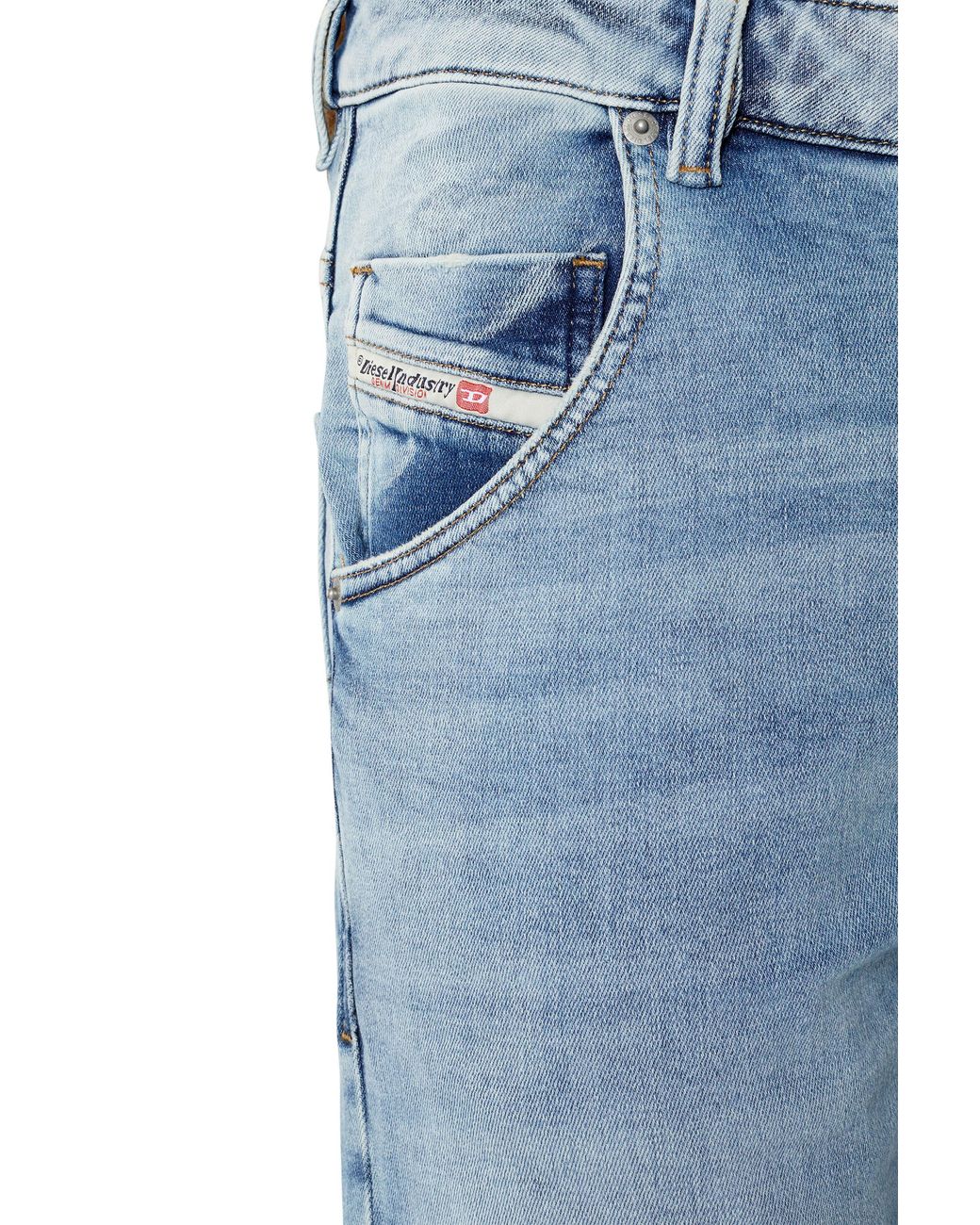 DIESEL Blue Tapered Drawstring Waist Jeans for men