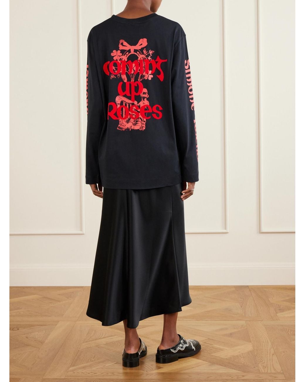 Simone Rocha Blue Logo-Printed Cotton-Jersey T-Shirt