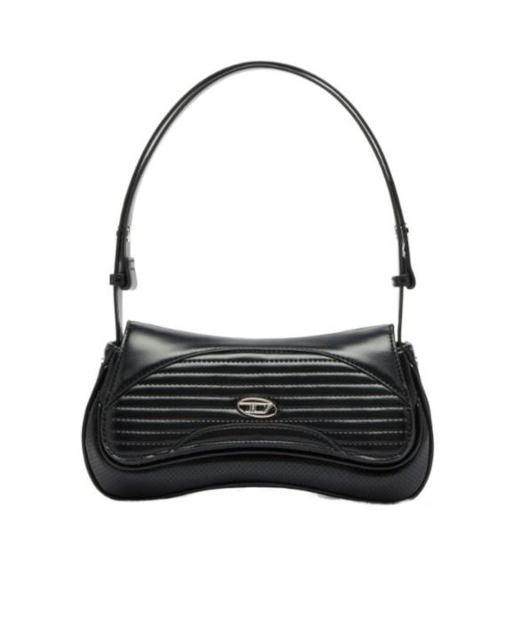 DIESEL Black Play Quilted Shoulder Bag