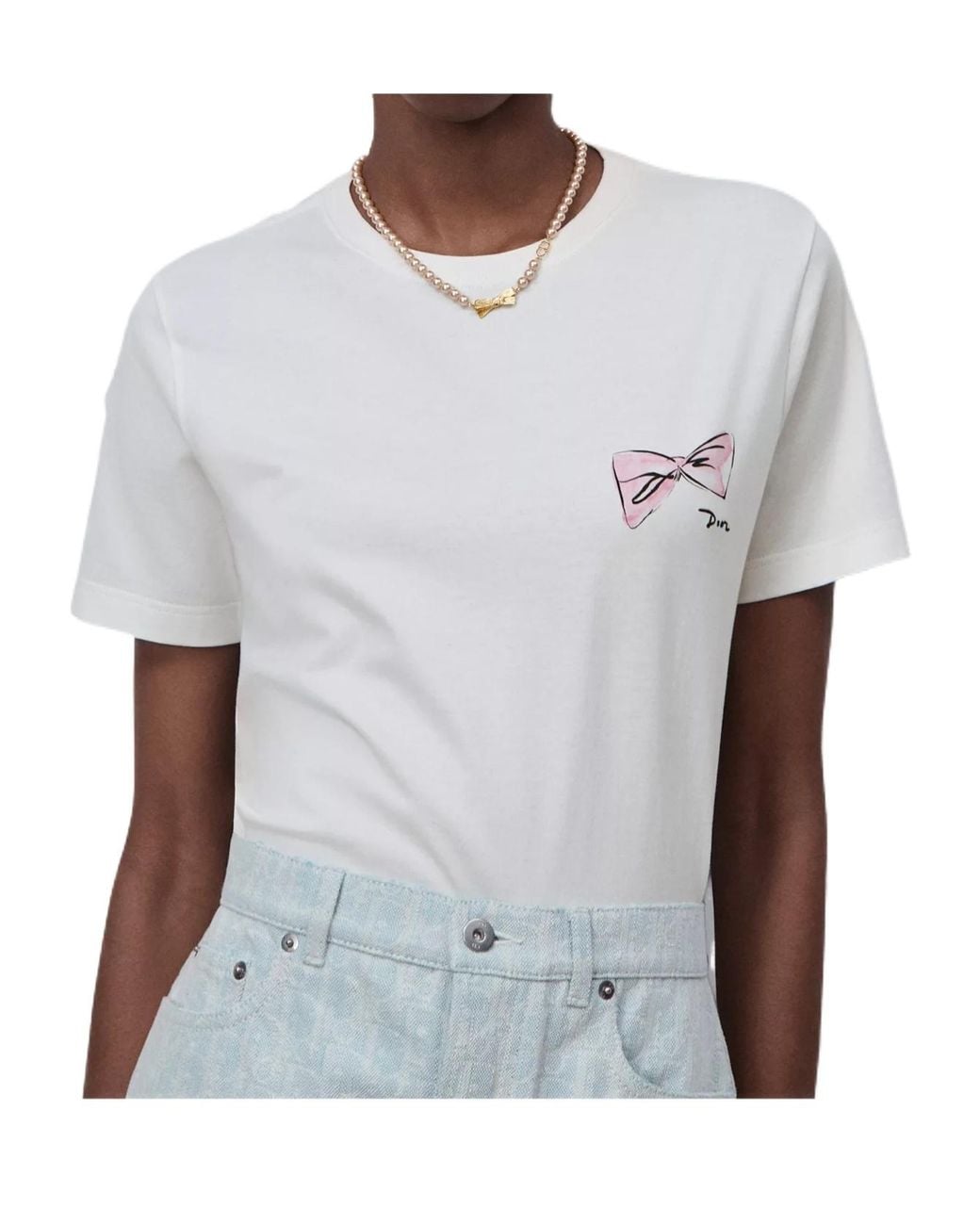 Dior White Fitted T-Shirt