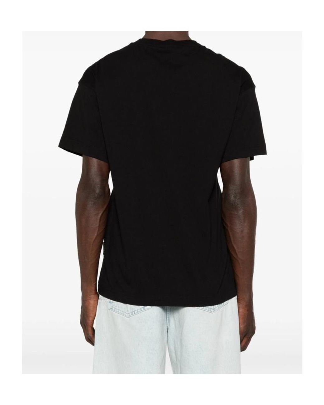 Palm Angels Black Logo-Patch T-Shirt for men