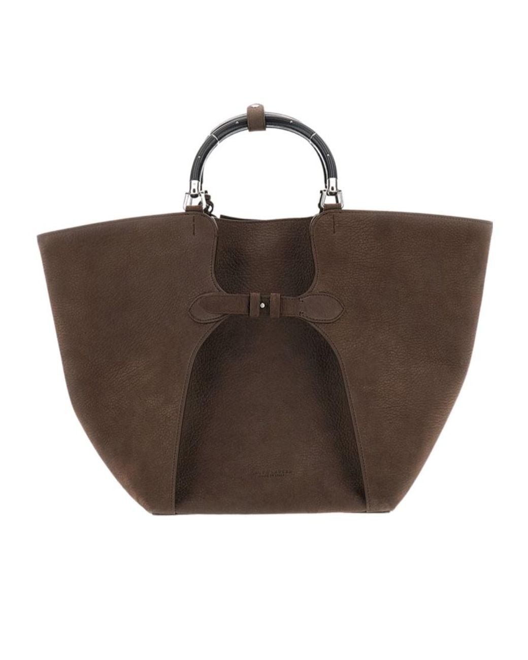 Ralph Lauren Brown Ralph Pebbled Leather Tote Bag