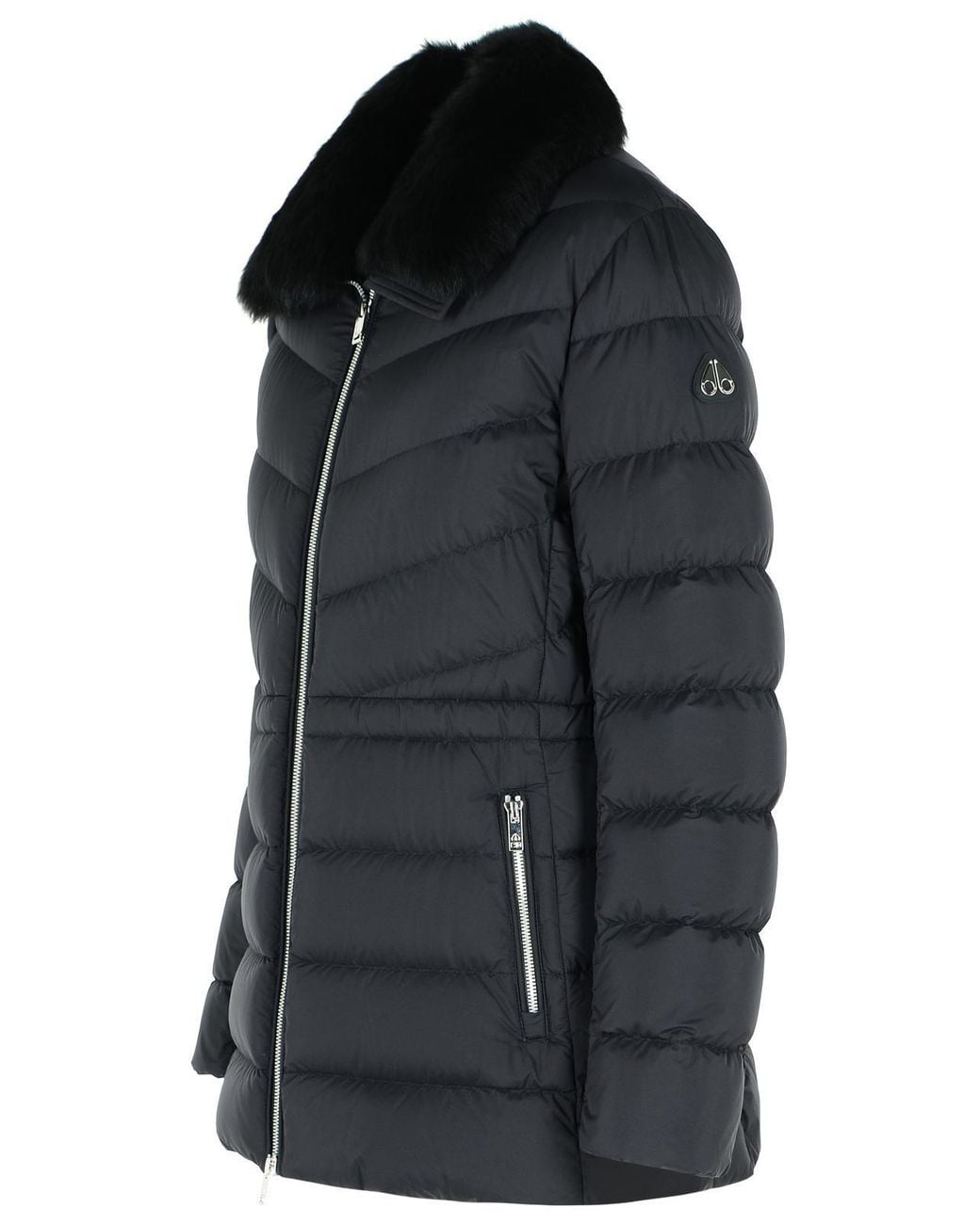 Moose Knuckles Black Zip-Up Padded Jacket