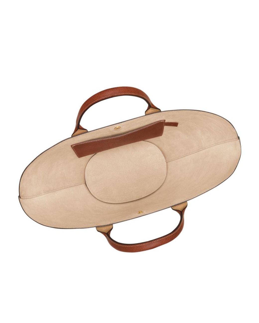 Longchamp Brown Xl Épure Logo Debossed Tote Bag