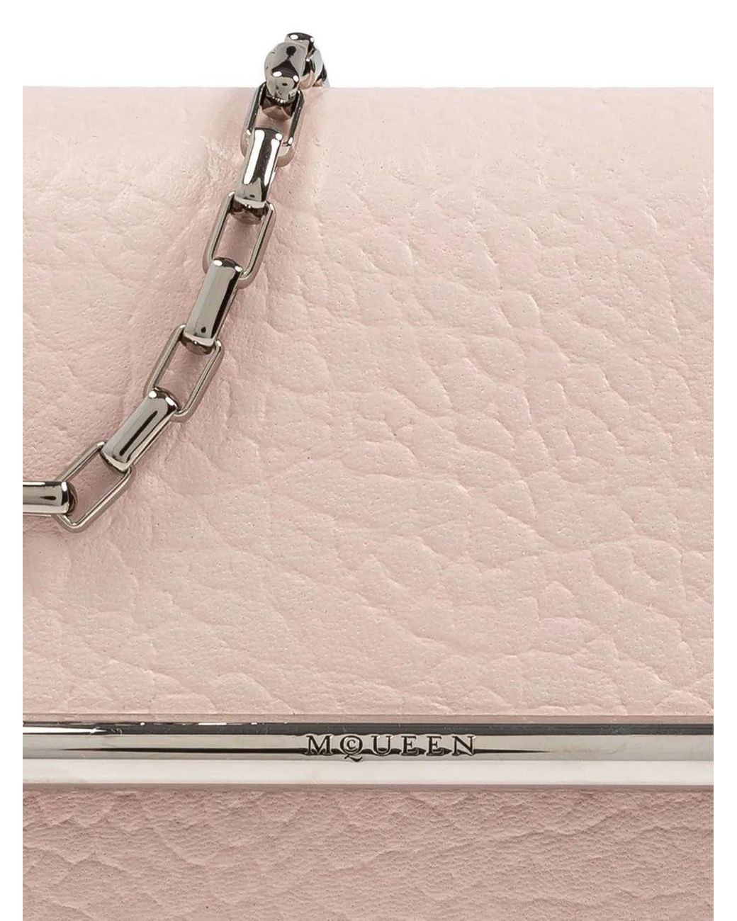 McQueen Pink Cross-Bar Mini Crossbody Bag