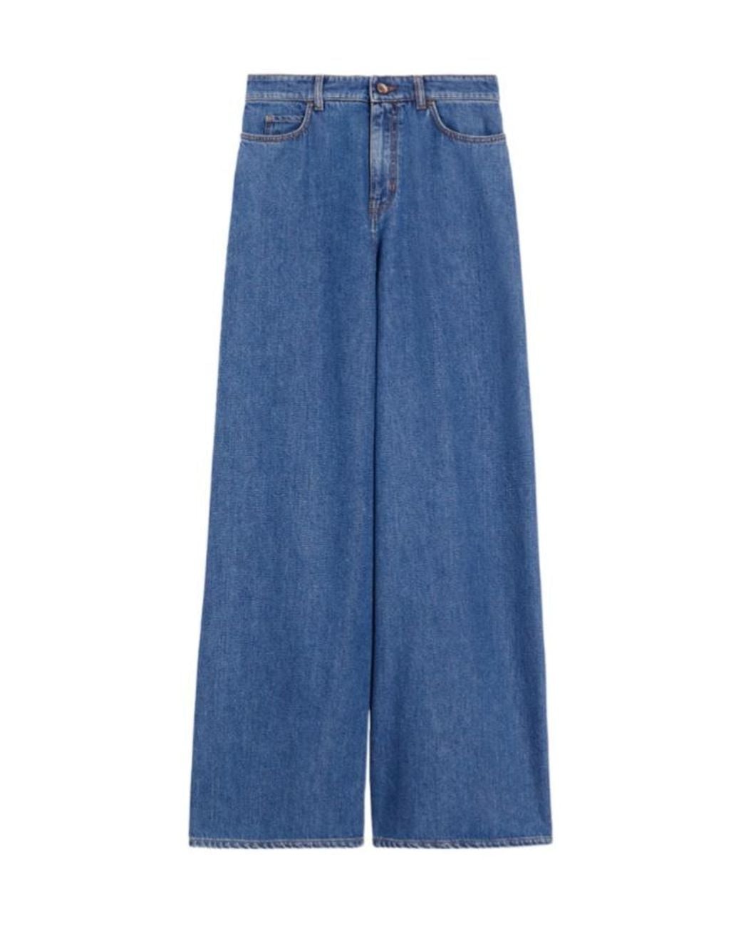Max Mara Blue Wide-Leg Denim Jeans