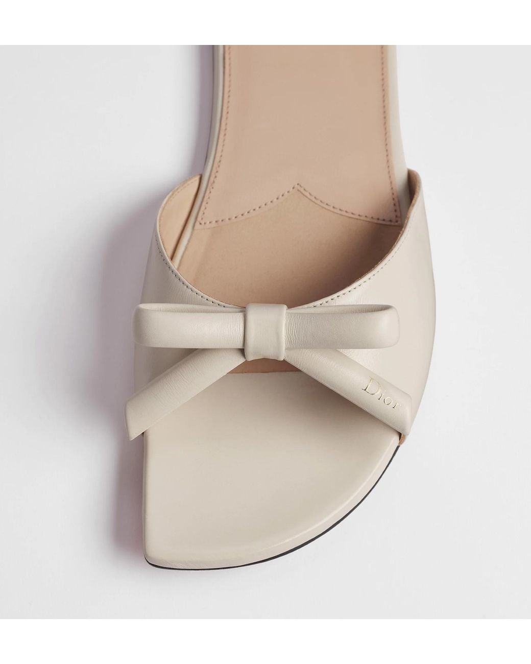 Dior White Bow Slide