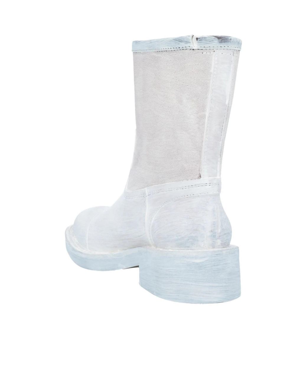 MM6 by Maison Margiela White Solid Color Ankle Boots