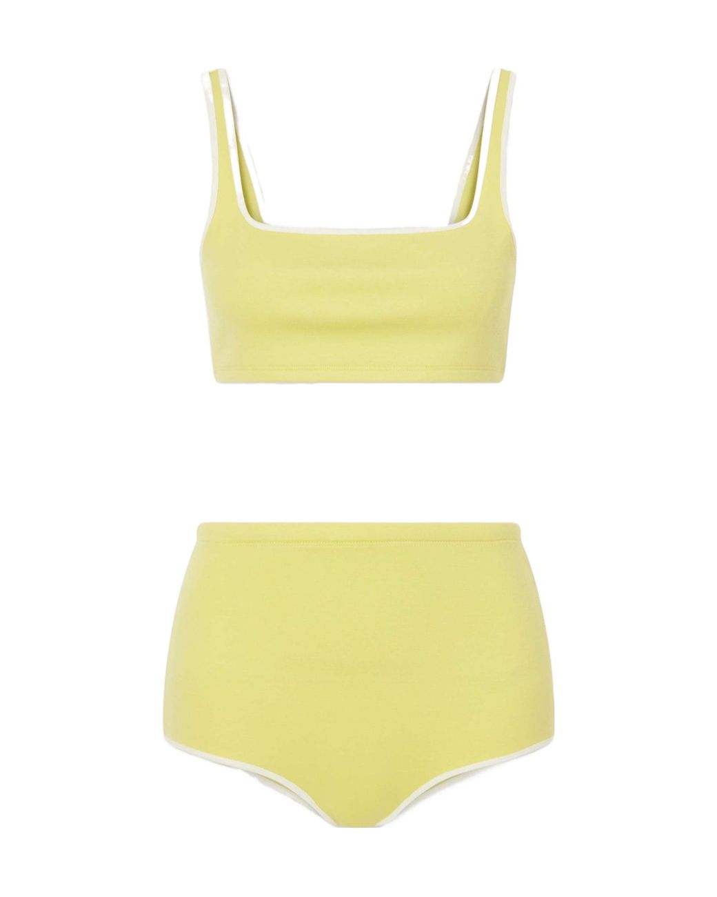 Auralee Yellow Wool-Blend Jersey Bikini