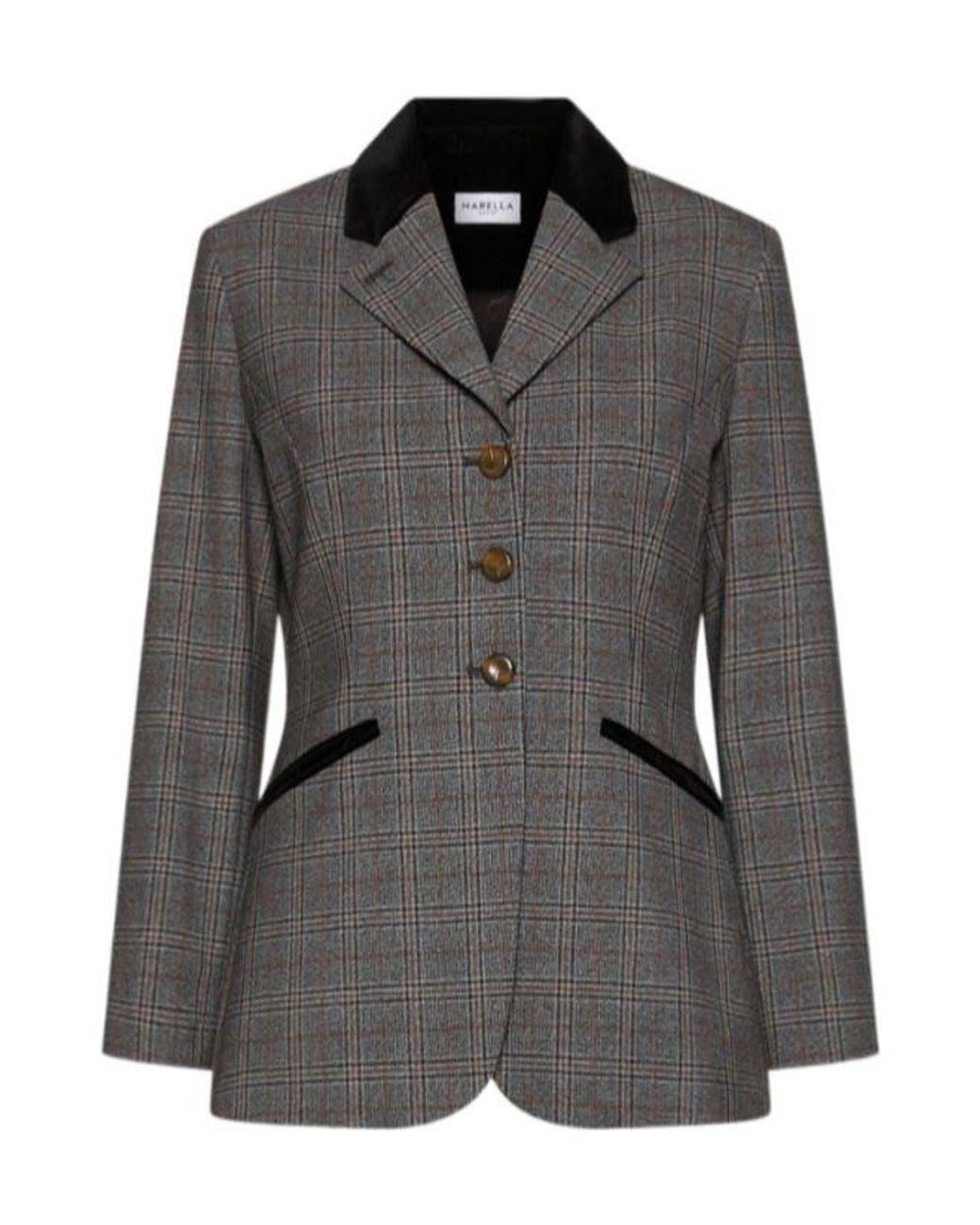 Marella Black Slim-Fit Stretch Twill Blazer