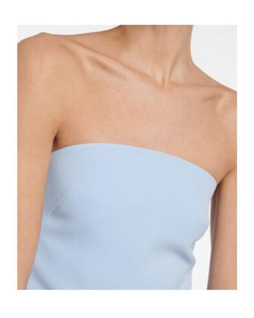 Safiyaa Blue Feather-trimmed Crepe Minidress