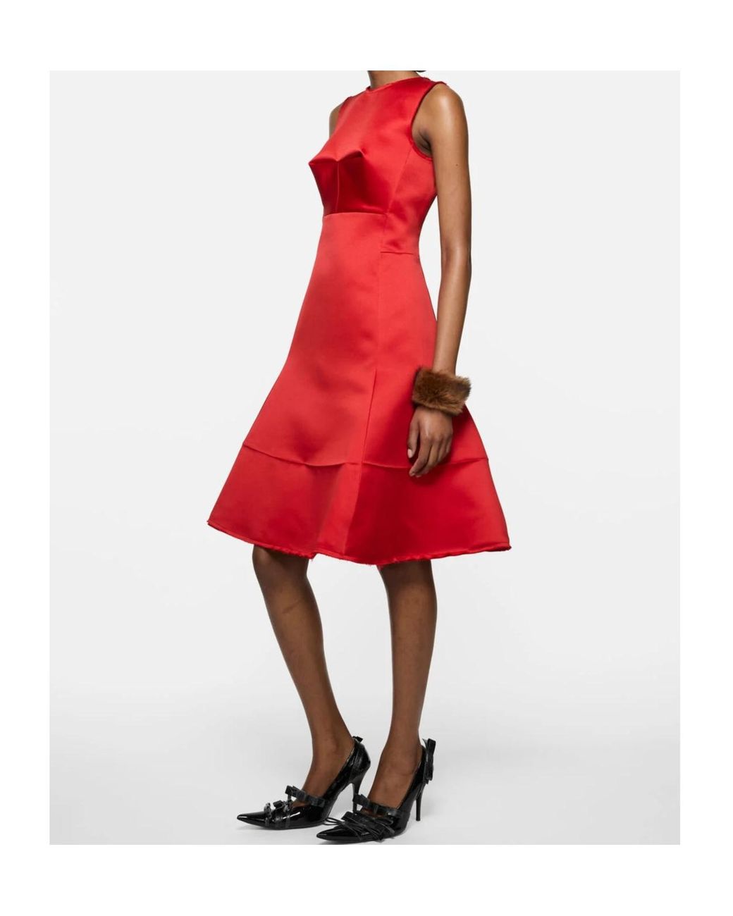 Acne Red Satin Dress