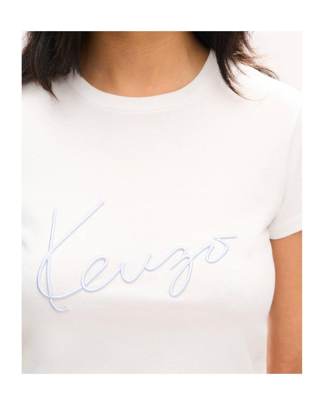 KENZO White Embroidered Logo T-Shirt