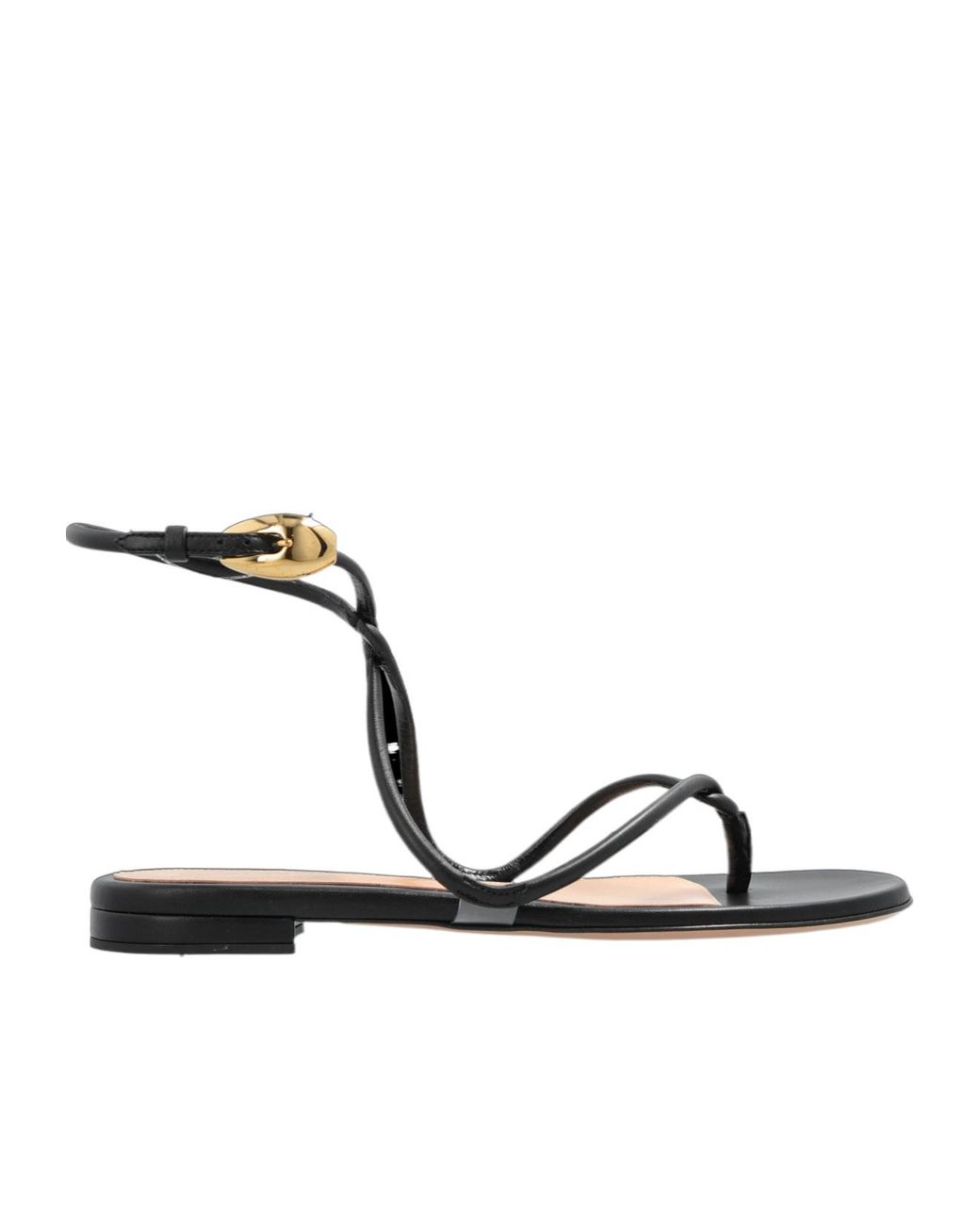 Gianvito Rossi Metallic Mamba Thong Strap Sandals