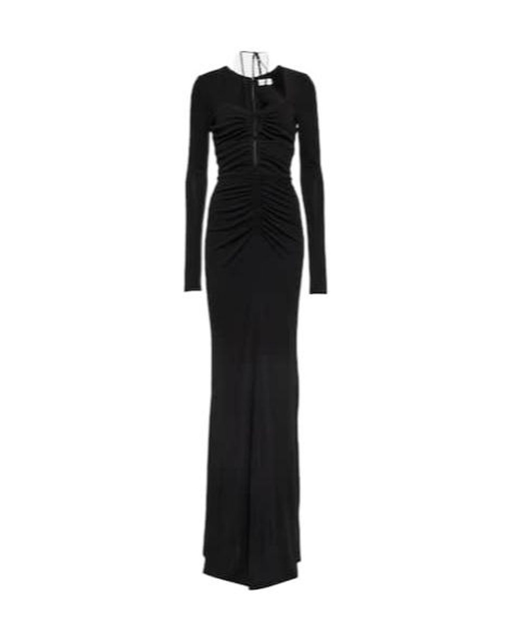 Rebecca Vallance Black Riccardo Cutout Ruched Jersey Gown