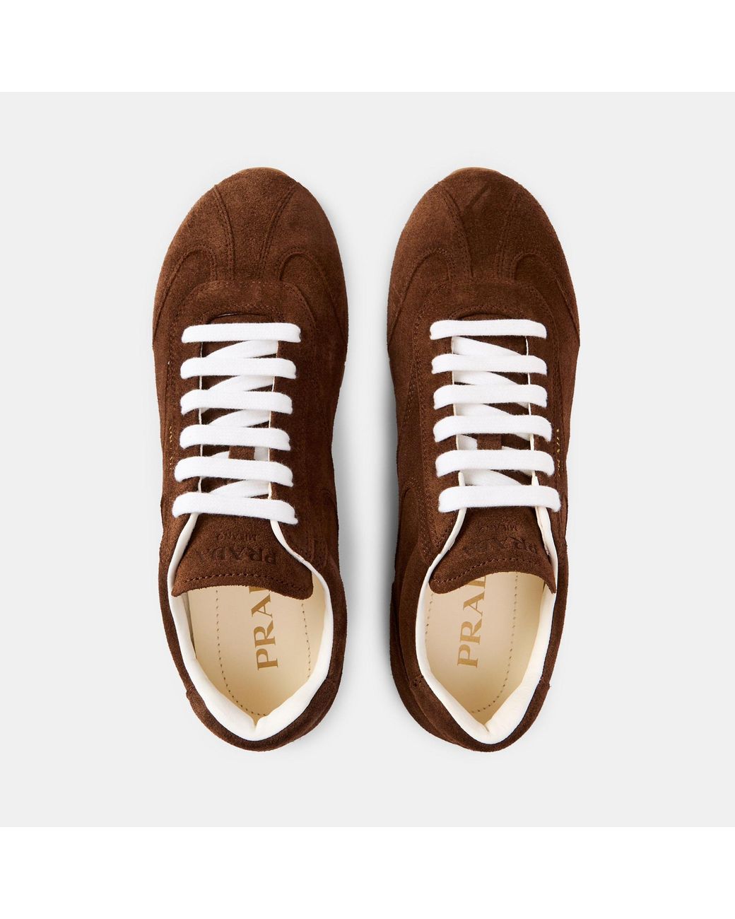 Prada Brown Low-Top Casual Shoes